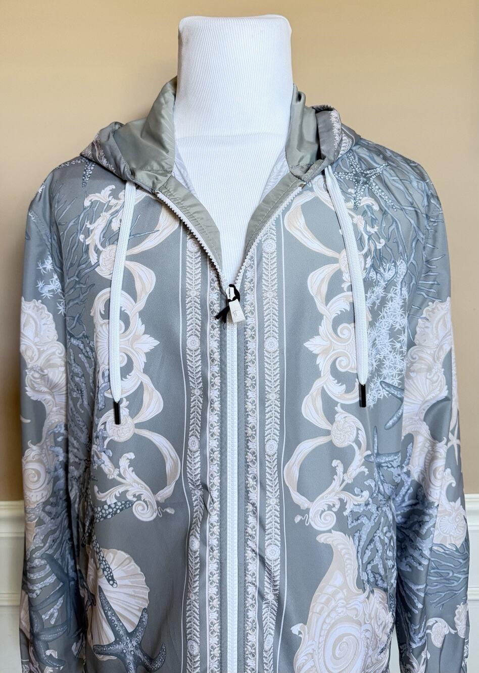 Versace Blouson Jacket Windbreaker Blue 44 US (54 Euro) 1014855 Italy NWT $2990